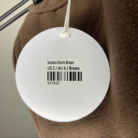 NWT PRINCESS POLLY Samara Brown Sweat Shorts 2 - Picture 5 of 5